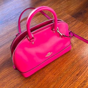 Coach leather dome bag